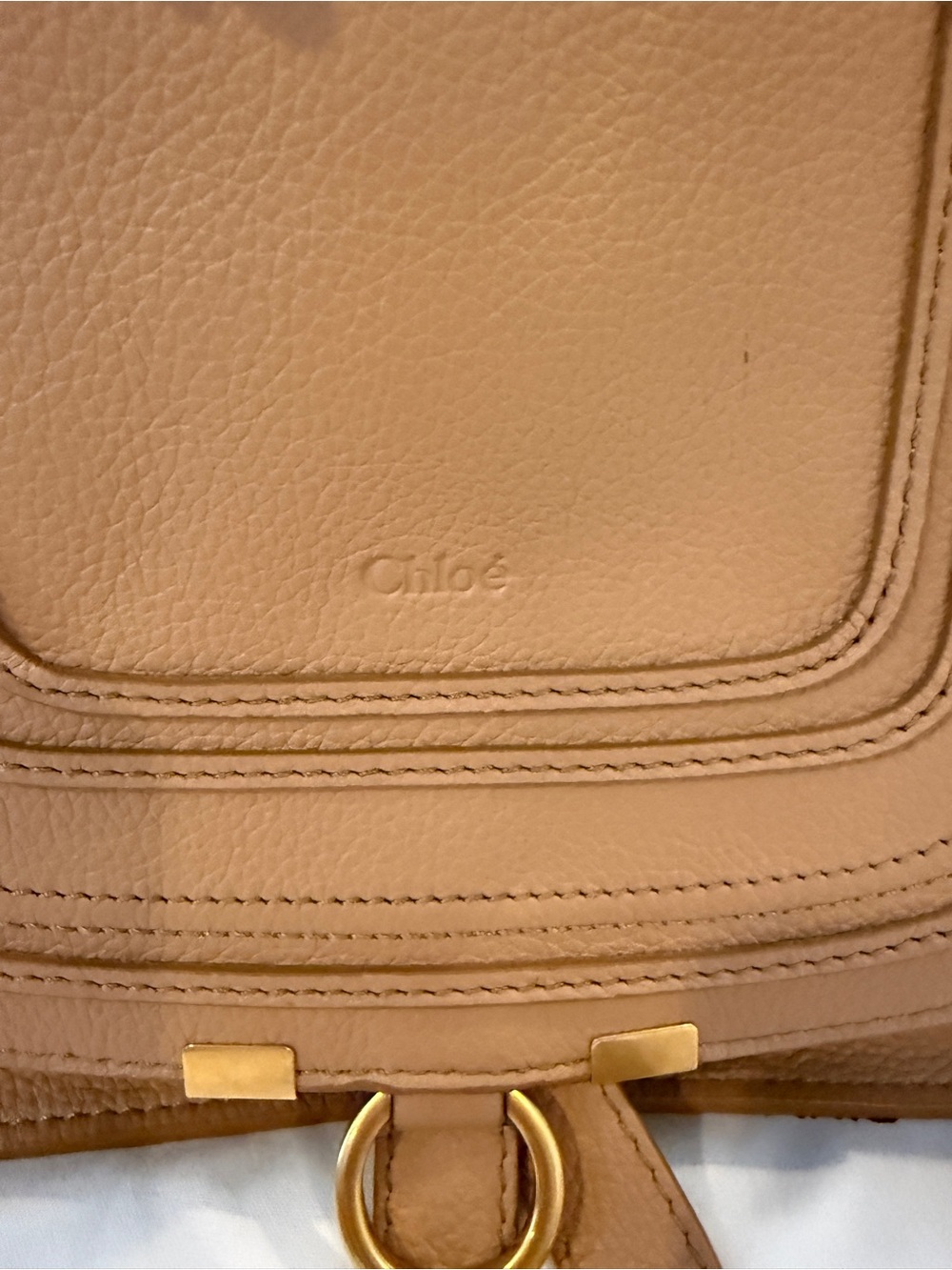 Chloé Marcie Small Satchel Cognac Brown Leather Satchel with Gold Hardware - Picture 2 of 15